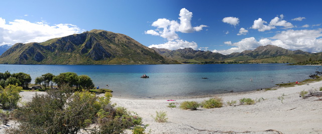 ... am Südende von Lake Wanaka.